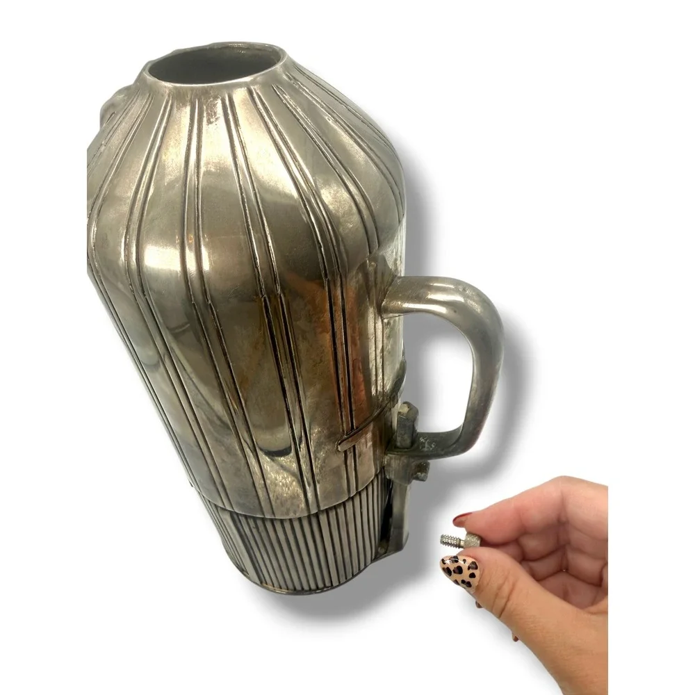 Vintage Silver Plated Tuxedo Butler Wine Bottle Holder Pourer Barware